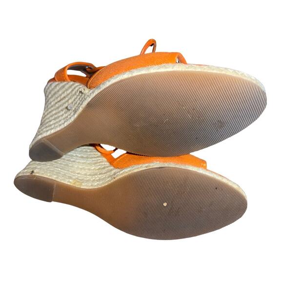 Alfani Women UnityGua Espadrille Wedge Ankle Strap Orange Size 6.5 - Picture 4 of 5